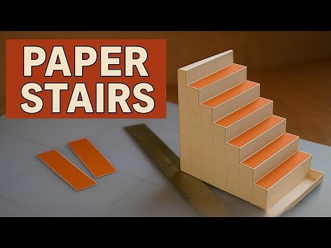 paper stair model making | origami paper stair design | paper stairs architecture