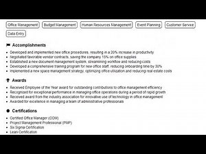 How to Create a Office Manager Resume in 2 Mins | ResumeGemini