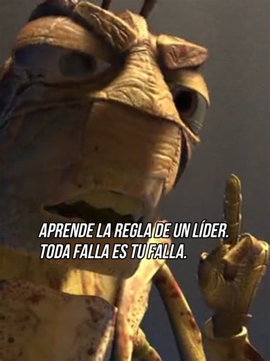 🐜 Bichos: Una aventura en miniatura (1998) — “ Aprende la regla de un líder. Toda falla es tu falla” Frase épica de la escena ⚡ “Hay que comer para que no te coman, princesa. Es el ciclo sin fin.” ​ Descripción épica de la escena 🐜😈 En esta escena, Hopper intimida a la colonia cuestionando a Dot y a la reina, dejando claro quién tiene el poder y usando el miedo como herramienta de control. Con su frase sobre “comer para que no te coman”, deja un mensaje brutal y crudo sobre la ley del más fue