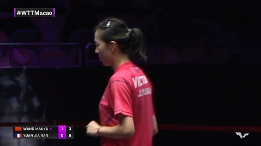 Jia Nan Yuan took a historic win over Wang Manyu at #WTTMacao after a full distanced thriller 🥵 Don't miss these two top #tabletennis stars at the first #WTTChampions of 2023! #WTTXinxiang comes your way from 9 - 15 April 💫 | World Table Tennis
