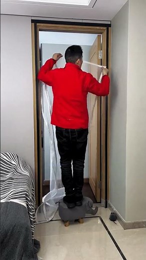 No-drill, easy-to-install Magnetic door curtain