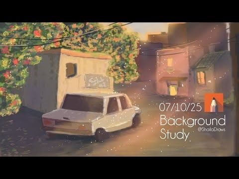 How to draw background. Quick and easy Digital art.