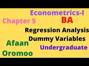 Econometrics-I(Chapter 5) Regression Analysis with Dummy Variables(Afaan Oromoo):Supported examples