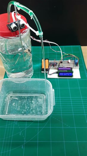 Ultrasonic Water Dispenser with LCD | #arduino #shorts