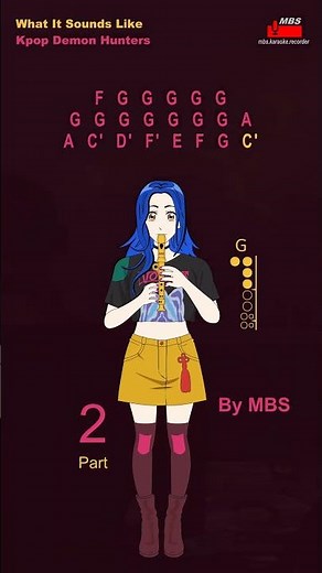 What It Sounds Like #shorts Part 2 Kpop Demon Hunters Flute Recorder Tutorial / How To Play
