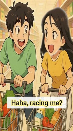 Learn English Through Funny Story-Cart racing😂#shorts#learnenglish#funny