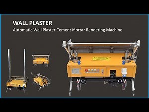 Automatic Wall Plaster Cement Mortar Rendering Machine