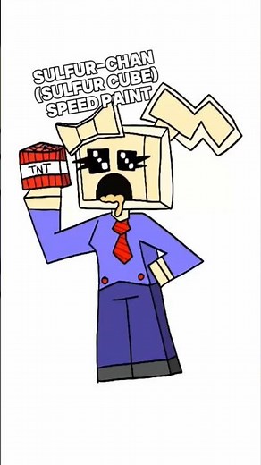 Minecraft Sulfur Cube Huamn Speed Paint #shorts #art #minecraft