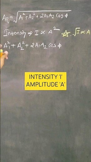 intensity and amplitude relationship | Wave Optics| JEE NEET BOARDS #learning ‪@GyanFreedom‬