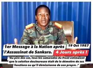 Il faut rétablir les faits J'ai croisé pour la première fois un audio du 1er discours de Blaise COMPAORE 4 jours après l'assassinat du capitaine Thomas SANKARRA. Écoutons calmement Elie Kyelem | Elie Kyelem
