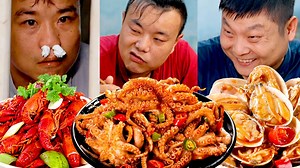 294K views · 10K reactions | The super big bowl of shrimp is all you can eat, Da Zhuang will wake up from his dream with laughter【干饭兄弟】 超大碗的蝦子吃到飽，大壯做夢都要笑醒了 Extra large bowl of shrimp丨TikTok Video|Eating Spicy Food and Funny Pranks丨Funny Mukbang #吃播 #美食 #搞笑 #干饭兄弟 #mukbang | 干饭兄弟 | Facebook