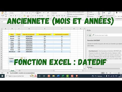 Calculate Seniority in Months and Years in Excel