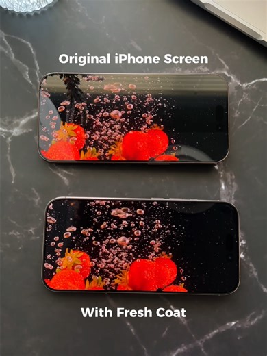 What Anti-Glare on iPhone Really Looks Like Buy Fresh Coat on Amazon! (link in bio) #iphonescreenprotector #screenproctor #iphone