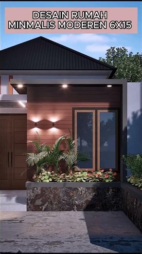DESAIN RUMAH MINIMALIS MODEREN 6X15