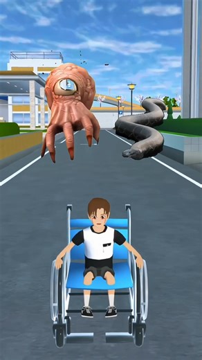 Wheelchair Boy Chased by Hand Zombie & Giant Snake | Parents Helpless |Sakura School Simulator Story