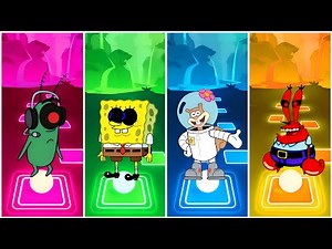PLANKTON EXE VS SPONGEBOB EXE VS SANDY VS MR KRABS EXE - TILES HOP
