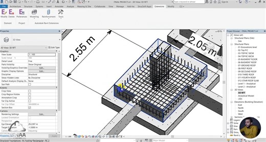 129 reactions · 14 shares | من فيديوهات كورس الريفت الإنشائي للمهندس مينا عادل Revit Structure Course | BIM | Benaa Academy | Facebook