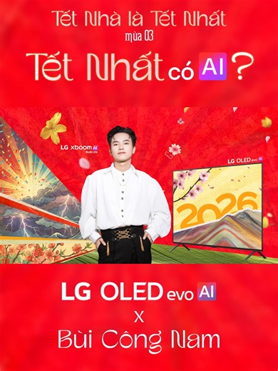 Tết Nhất có AI? LG x Bùi Công Nam | Tết Nhà là Tết Nhất 3.0 Lyrics Video Làm nên Tết Nhất, sau cùng, không chỉ là những gì mình có - mà là những ai mình ở bên, là nơi “Tết Nhà” mình tìm về. Cùng Bùi Công Nam và TV LG AI tạo nên bức tranh “Tết Nhà là Tết Nhất” thêm trọn vẹn với mùa thứ 03, khi thấu cảm đồng hành trong từng khoảnh khắc, trong từng công nghệ xung quanh ta và để mỗi người đều tìm thấy sự tiện nghi, thư thái và gắn kết trọn vẹn nhất trong tổ ấm năm mới của mình. #LG #LGVietnam #Lifes
