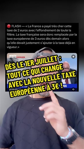 La France suspend sa taxe de 2€ sur les petits colis venant de Chine. Fiasco total pour la taxe sur les colis Shein et Temu ! Censée rapporter 400 millions d'euros, la taxe française de 2 euros n'a généré que 3 millions d'euros suite à la parade de la Chine. Dès le 1er juillet 2026, l'Europe prend le relais avec une nouvelle taxe de 3 euros. #actu #economie #taxe #francetiktok