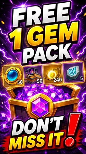 FREE I GEM PACK 😍 DON'T MISS IT 🤗 CASTLE CLASH