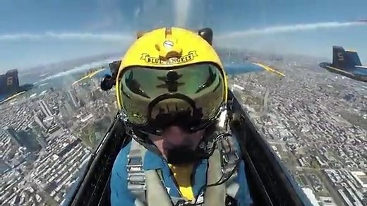 AWESOME! 🇺🇸 This is a bird's eye view from one of the U.S Navy's Blue Angels honoring front line COVID-19 workers with formation flights over NYC, New Jersey and Philadelphia yesterday. (Credit: CNN) | Fox 8 News