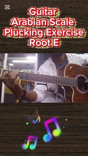 🎸 Arabian Scale Plucking Exercise Root-E|#guitar #music #shorts #youtubeshorts