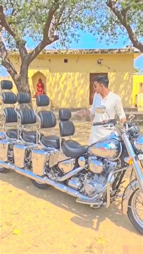 Viral Custom Long Cruiser: Six-Seater Royal Enfield#यूट्यूब #dinu_365