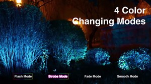 SUNVIE RGBW Spot Lights Outdoor Color Changing Landscape Lighting 12W LED Outdoor Spotlights with Remote Control 120V Waterproof Colored Spotlights for House Garden Yard Tree Decorative, 6 Pack