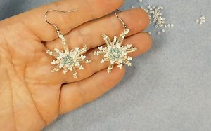 Beading4perfectionists_ Art Deco snowflake earrings beading tutorial