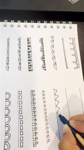 Easy border pattern #doodle #easydrawing #zentangle #beginners