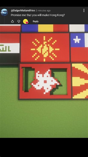 Day 98: Hong Kong 🇭🇰 Flag | Minecraft
