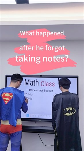 What happened when he forgot taking notes?#math #class #mathclass #whiteboard #interactivewhiteboard