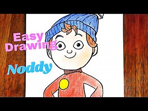 How to Draw Noddy Cartoon Character | Step by Step