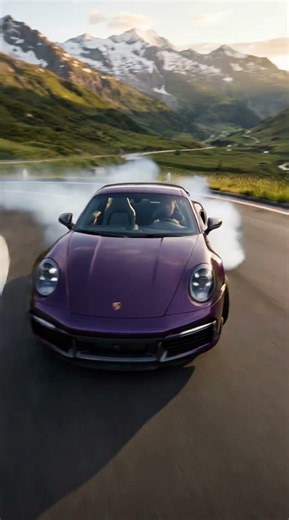 POV: Purple Porsche 911 Turbo S DRIFTING in Switzerland 🇨🇭🔥 (INSANE SPEED)