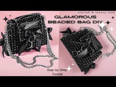 How to Make a Beaded Bag | Stylish Black Beaded Purse DIY Tutorial | Handmade Step by Step Guide
