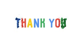 Thank you motion graphics stock video. Video of speech - 119056975