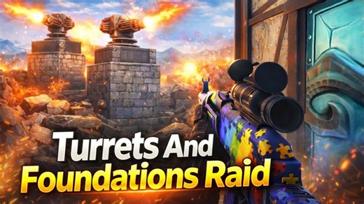 Rust solo raid: Weird base of only turrets and foundations