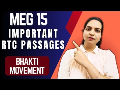 MEG 15 | Comparative Literature | Important RTC Passages from Bhakti Movement | IGNOU Exam Guide
