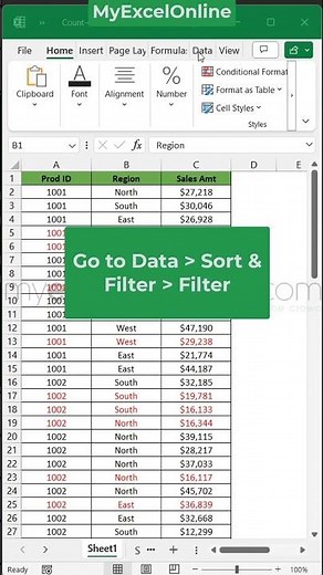 Count Colored Cells in Excel 🤓 #excel #myexcelonline #shorts