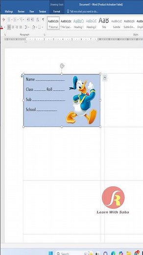Create Notebook Labels in MS Word | Easy School Slip Design Tutorial ✏️#shorts