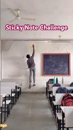 Sticky Note Challenge In School 😂||