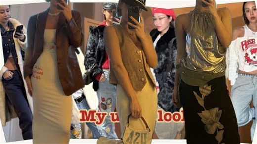 Fashion Haul | 与朋友的衣服搭配/复古风格镜/皮夹克搭配/一件式搭配/巴比肯连衣裙/围巾搭配