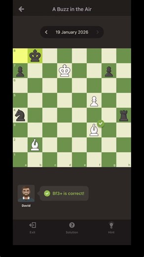 Solving daily puzzle 19-01-26 #chess