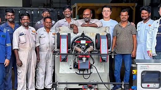 Allbest Marine Engineering receives a HighMate V40 hydroblasting robot delivery from RobotPlusPlus, complete with product training. These robots will enhance its eco-friendly surface preparation solutions. #HighMate #hydroblasting #robotplusplus #surfaceprep #allbestmarineenggenering