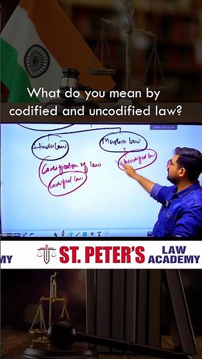 What do you mean by Codified and Uncodified Laws | #stpeterslaw #judiciary