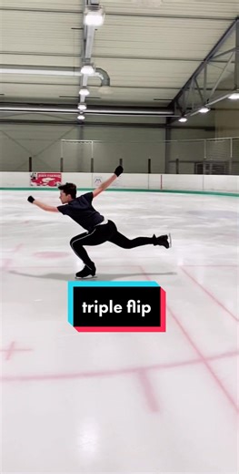Impressive Figure Skating Performance with Triple Flip Jump