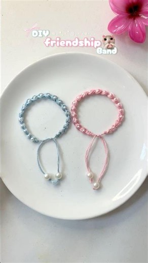 DIY friendship band & rakhi🩵✨💖 #diy #friendshipday #rakhi #shorts #diyideas