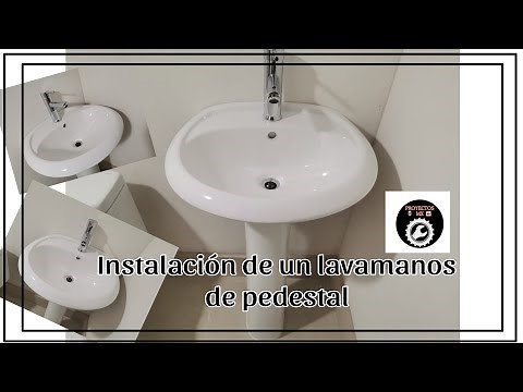 Instalación de un lavamanos con pedestal