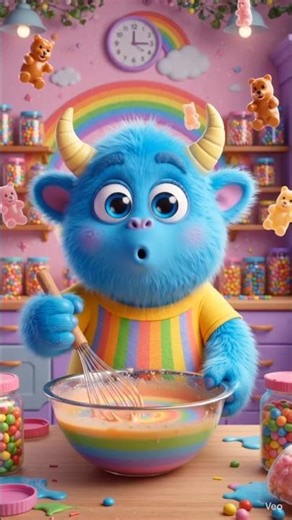Don't let this monster cook! 😱🚫 #funnyshorts #kidscontent #cutemonster