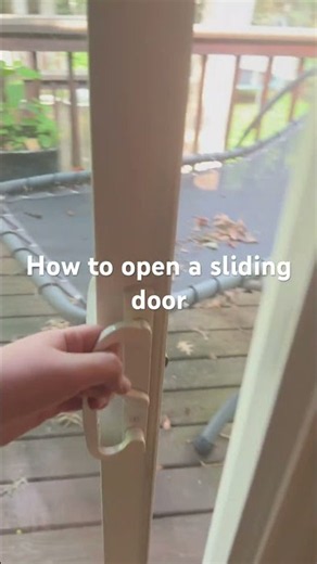 How to open a sliding door
